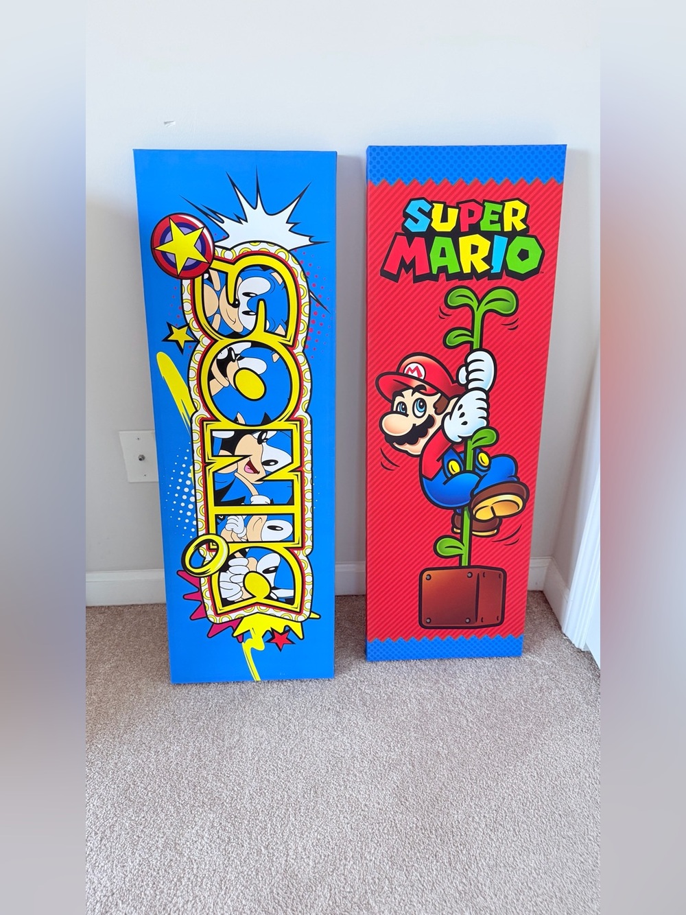 Wall decor Sonic and Super mario pack of 2
